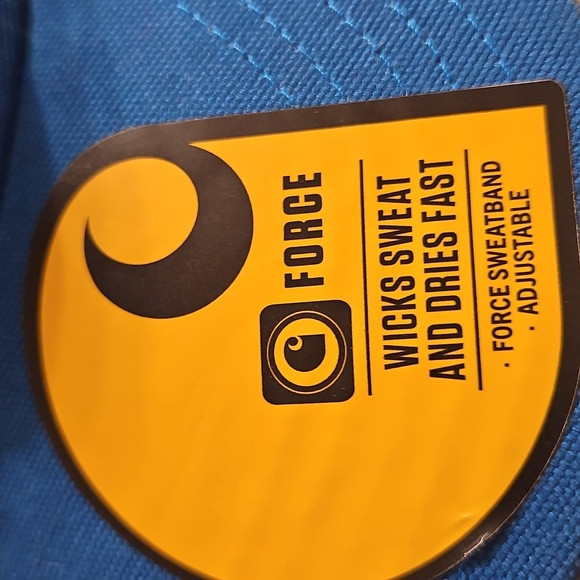 Carhartt Blue Baseball Cap OS Logo Patch Canvas Velcro Close - Picture 5 of 5